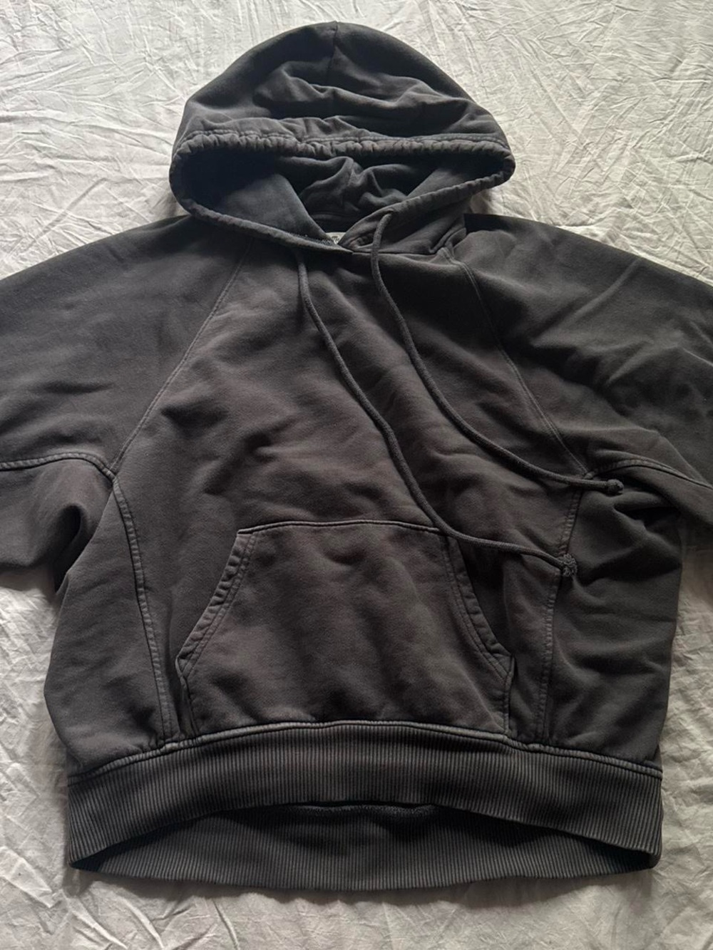 Madewell Dark Grey Hooded Pullover Sweatshirt Hoodie